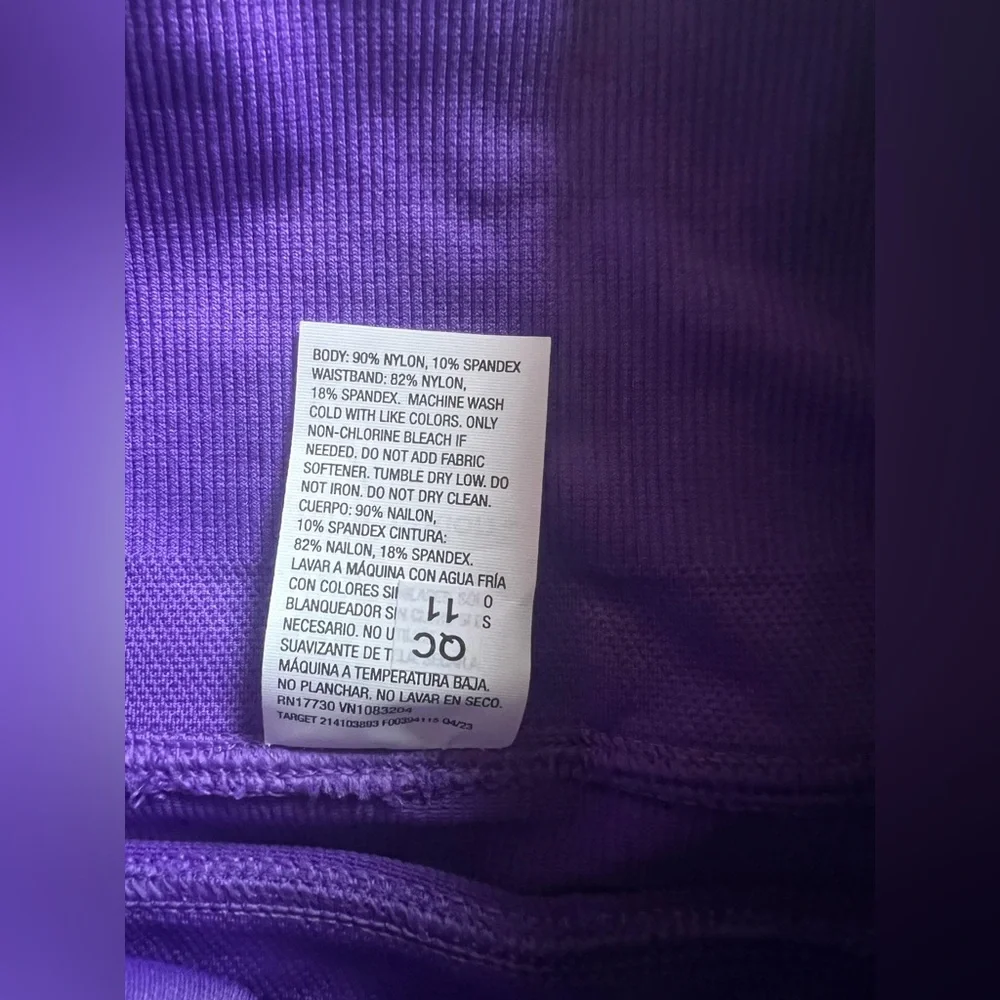 Purple High-Waisted Biker Shorts